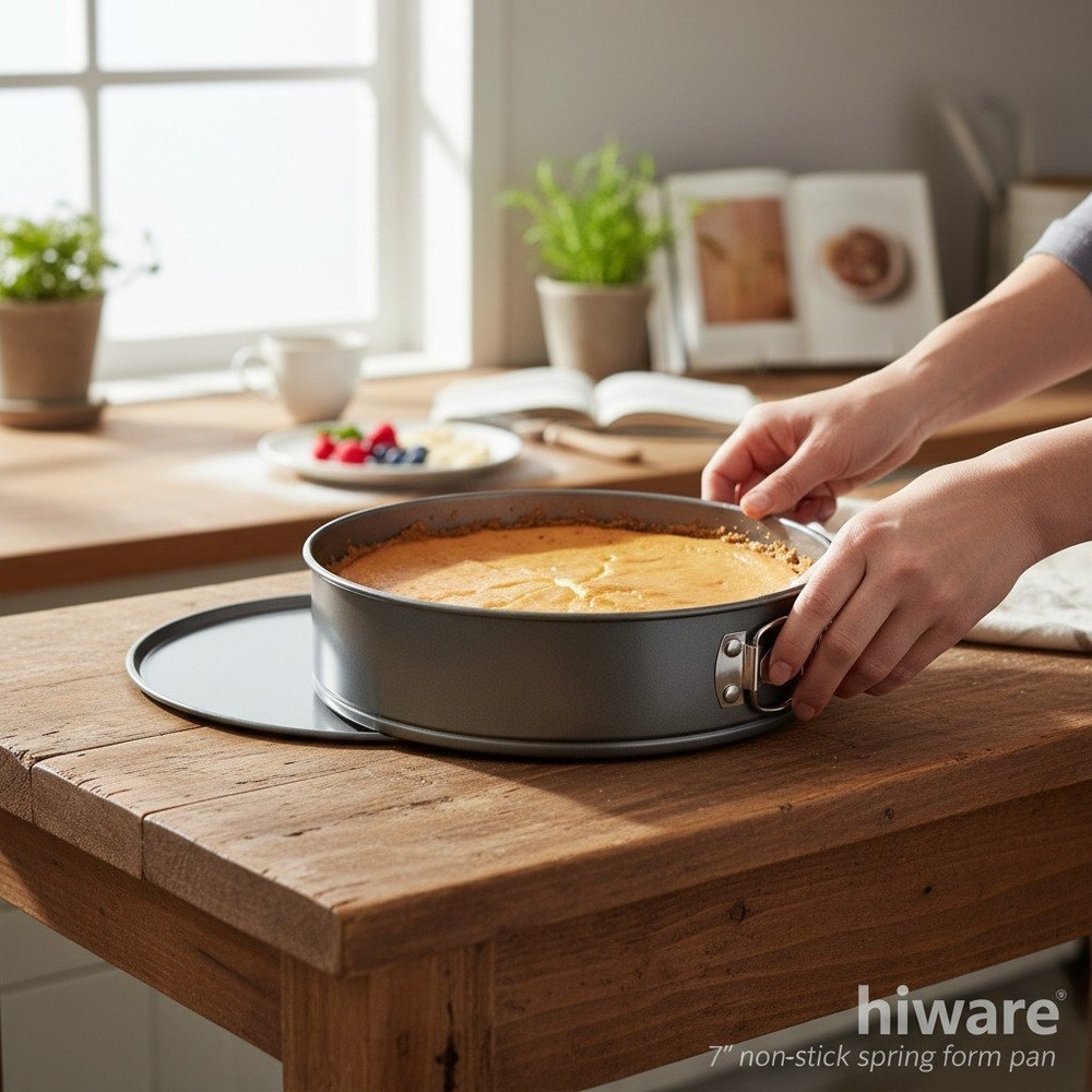 Hiware 7 Inch Springform Pan Gray Nonstick Cheesecake Cake Pan New
